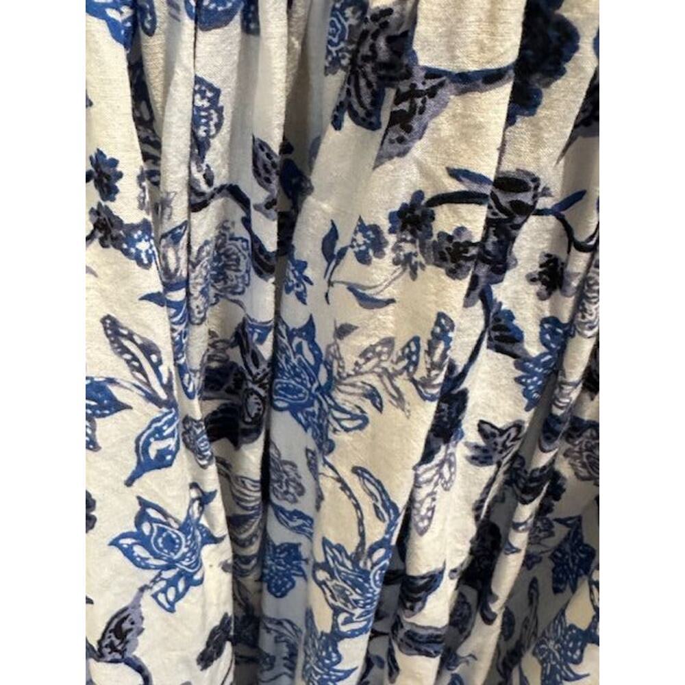 MISA Los Angeles Zadie Boho Cottagecore Smocked Blue Floral Mini Dress Sz Large - Picture 4 of 5